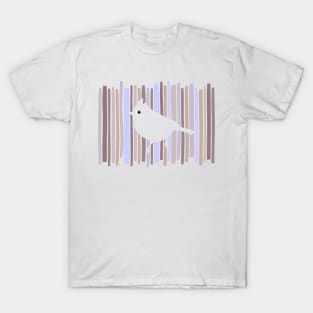 Cute Bird Silhouette Periwinkle T-Shirt